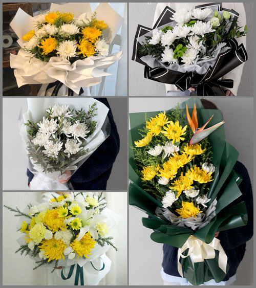 贵州遵义仁怀市龙井乡白事花束代送